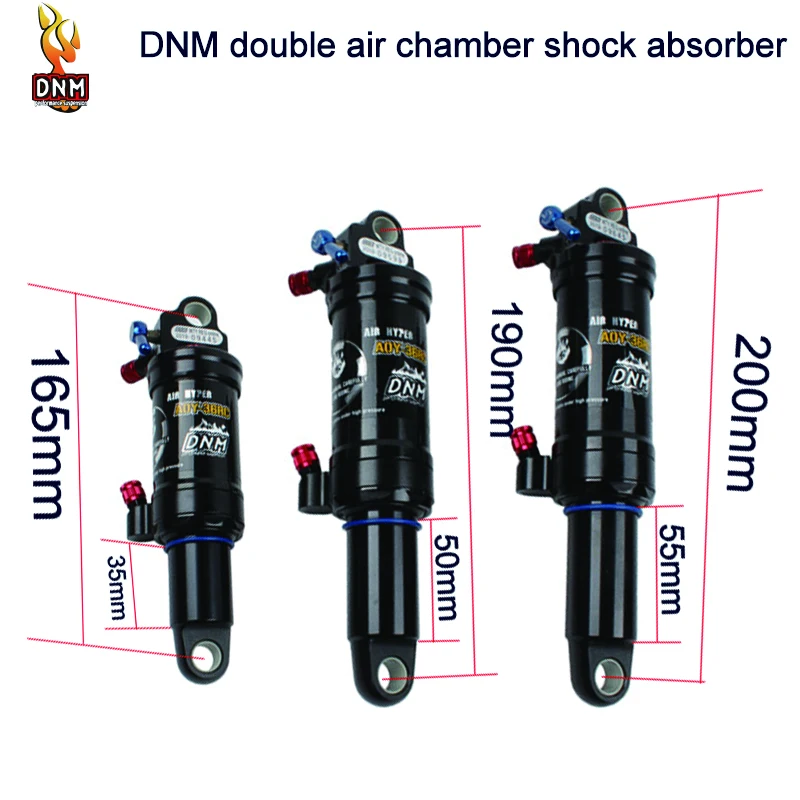 DNM mtb rear shock 165mm 190mm 200mm AOY-36RC XCsoft tail manual control lockable rebound bike air rear shock riding piece