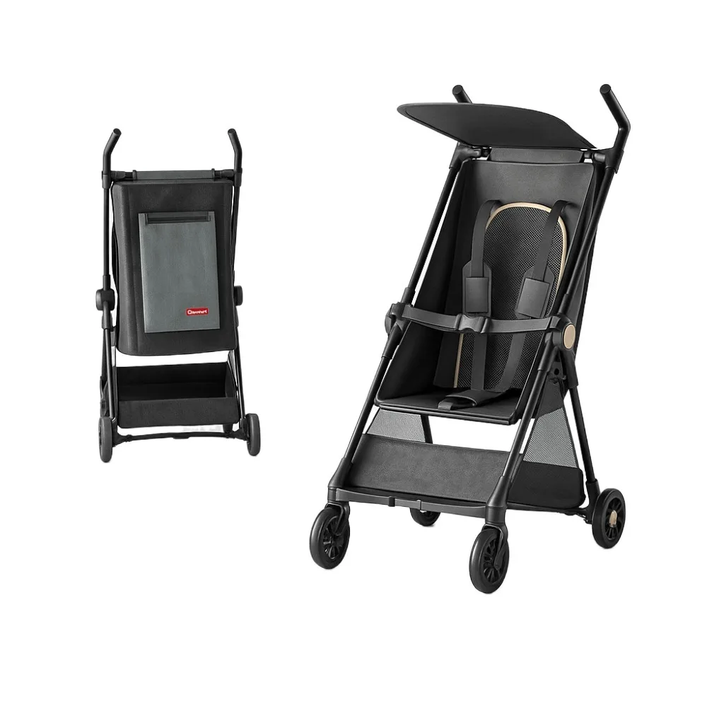 

Portable Baby Stroller Foldable Design Lightweight Frame Foldable Stroller with Storage Bag Compact Size Travel Stroller