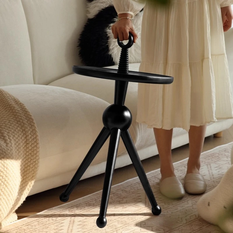 

Creative small coffee table removable antique sofa side table living room light luxury high-end shelf