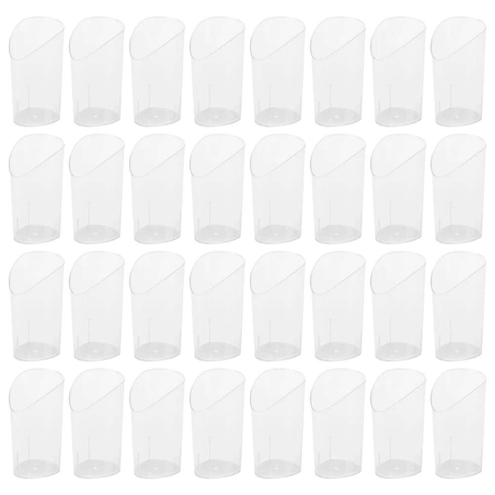 

50pcs Mini Pudding Cup Clear Plastic Dessert Cups Transparent Hard Containers Ideal for Parties Events Mousse Jelly Ice Cream