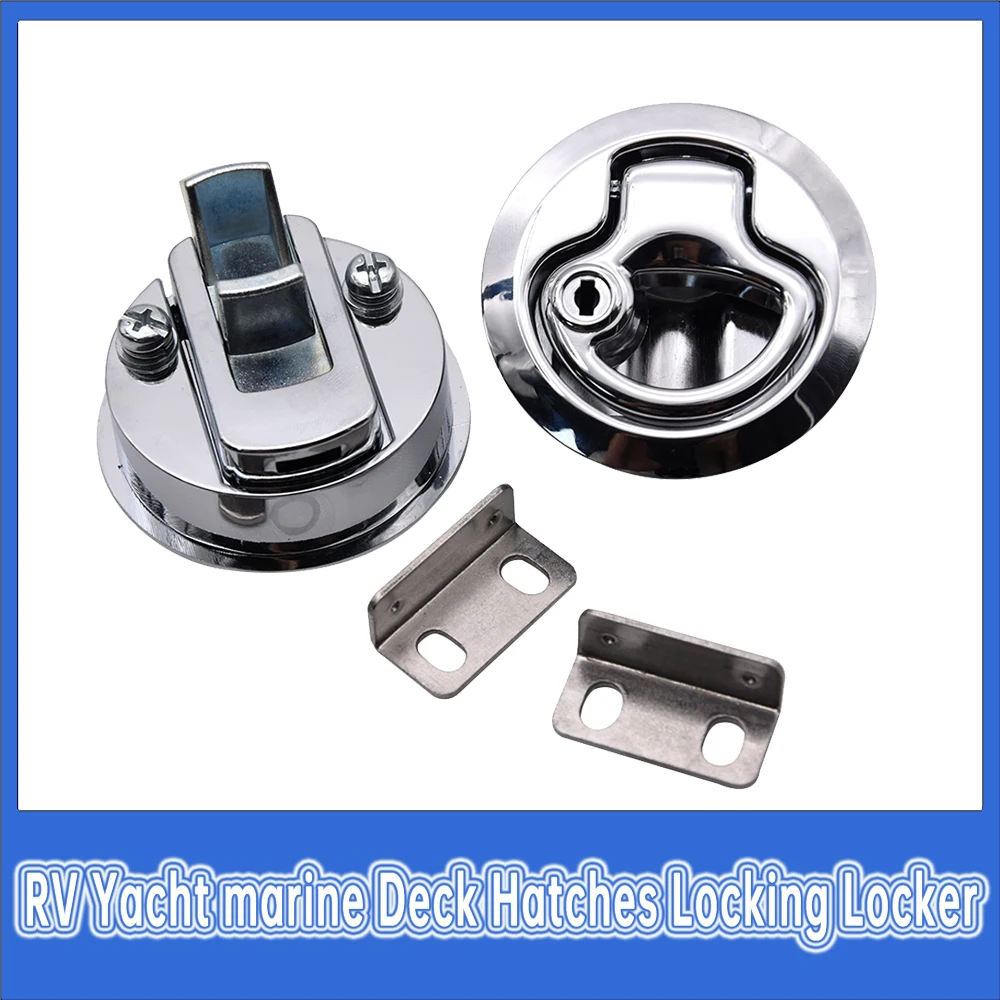 1/2 Pcs RV Yacht Marine Deck Hatches Locking Locker with Key Lift Slam Latch Hardware for Yacht Accessories