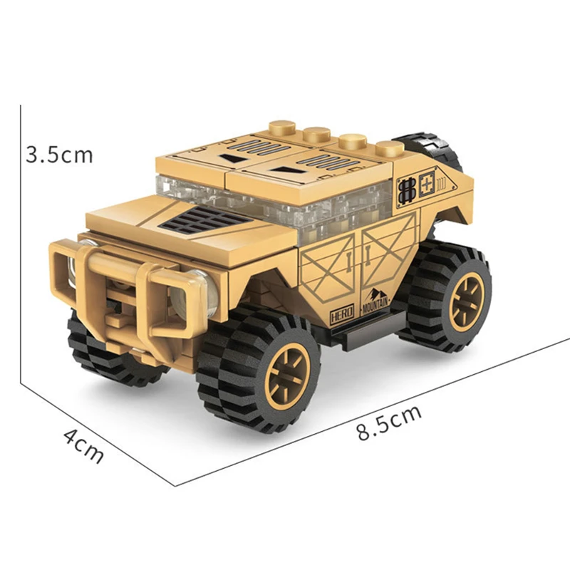 MOC Brave Warrior Off-Road Vehicle Truck War Military City Car Building Blocks Classic Model Bricks Kits Sets Ideas