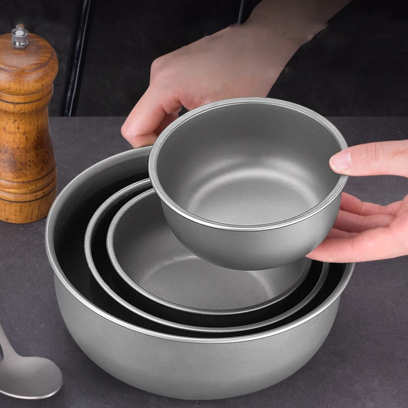 

5‌6.6g 64.3g Lightweight Stackable Pure Titanium Camping Bowl – Portable Outdoor Cookware For Wilderness Dining 400ML 500ML