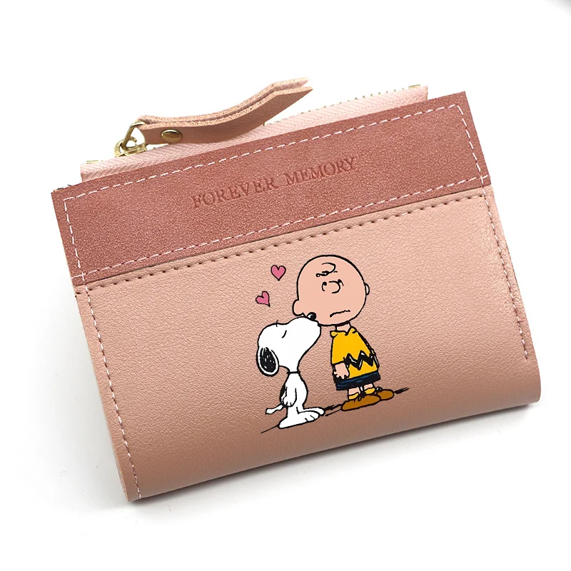 Snoopy Wallet Short Coin Purse Women printing Card Holder Handbag Ladies Small Wallets Female Hasp Mini Clutch Money Bag Gifts