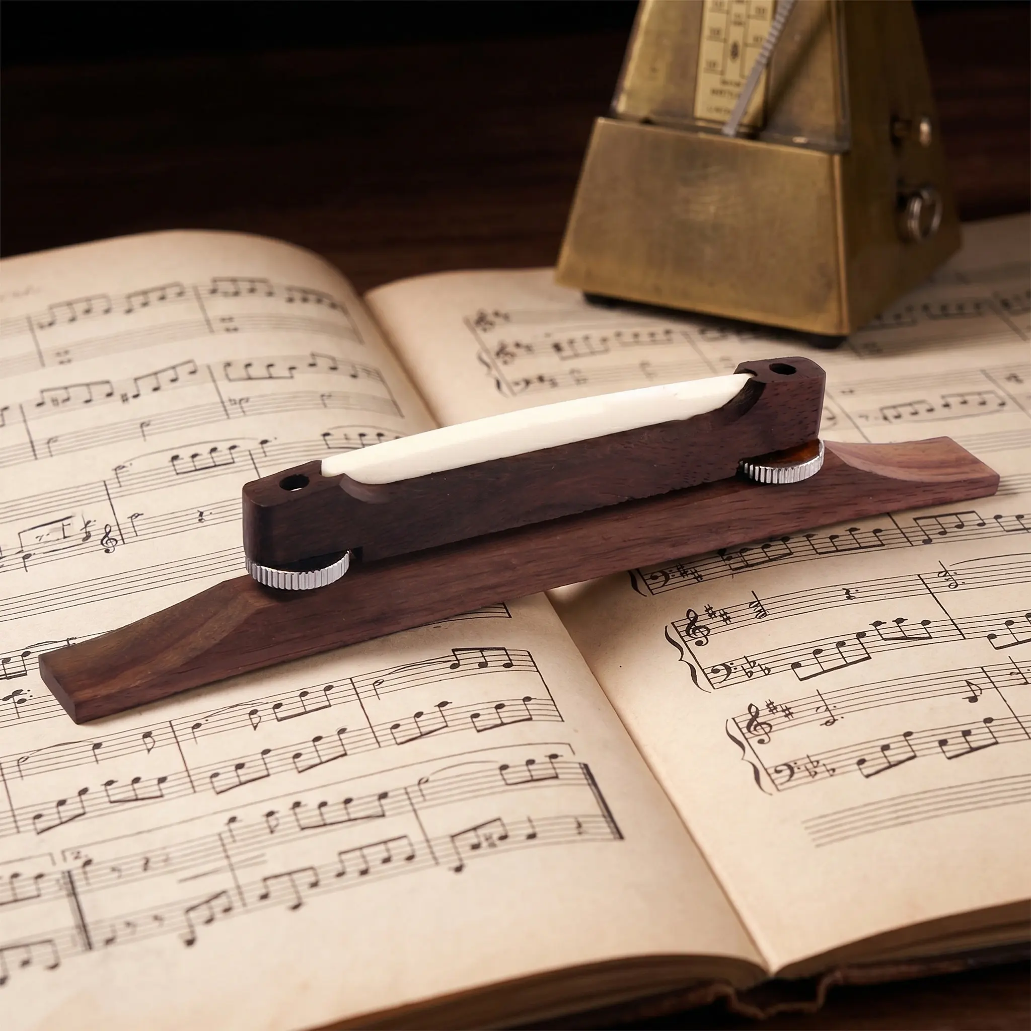 Height Adjustable Guitar Bridge Lightweight Solid Bone Saddle Polished Smooth Flat Bottom Craftsmanship Guitar Bridges