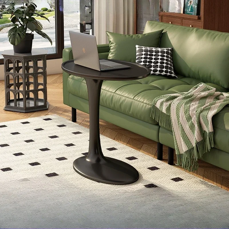 Horizontal side table, simple, coffee and milk tea shop, dining , balcony, oval table, horizontal