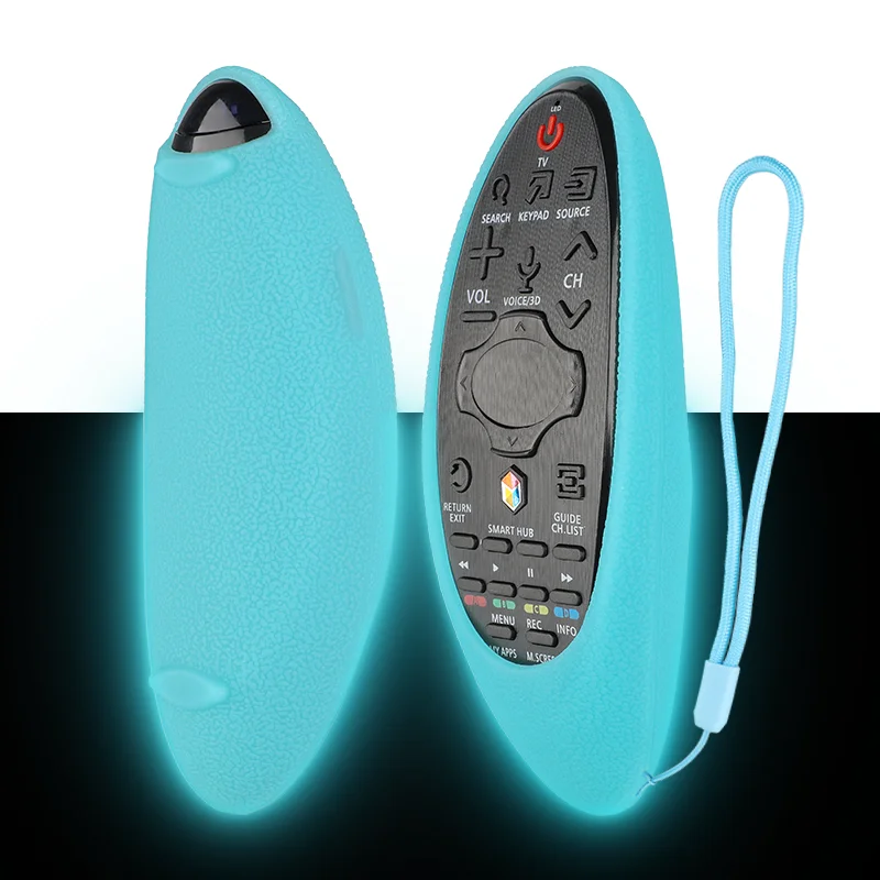 Silicone Remote Control Case Compatible With Samsung BN59-01185F Magic TV Remote Shockproof Protective Shell Cover With a Lanyar