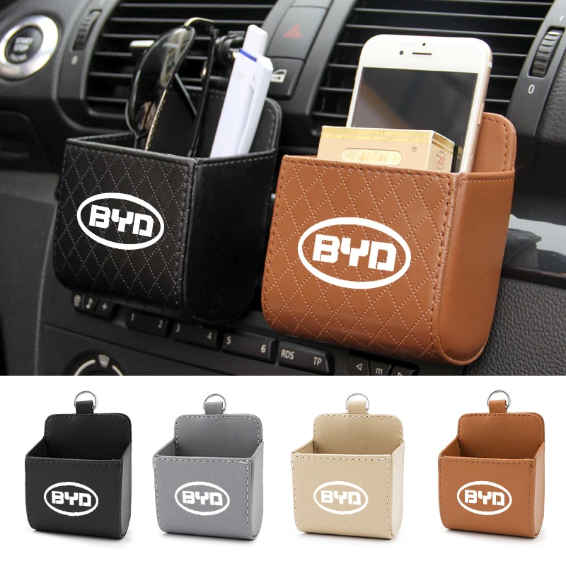 Car Air Vent Storage Box Small Object Organizer Case Hanging Packet For BYD F0 F3 S6 E6 I3 S7 G3 E5 G6 L3 F6 S8 M6 F3R