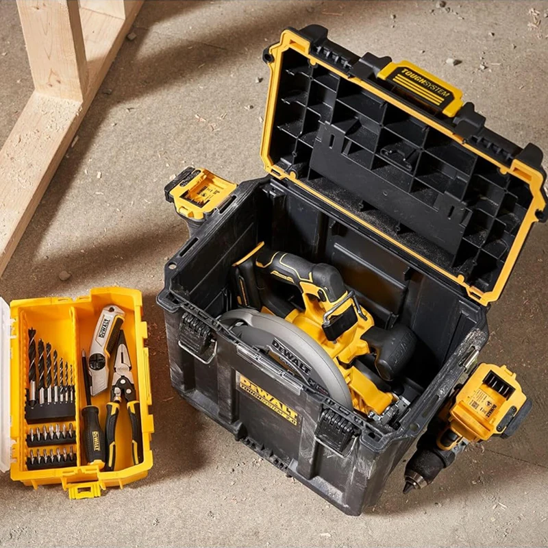 DEWALT DWST08035-1 TOUGHSYSTEM 2.0 Compact Durable Deep Toolbox Large Capacity Storage Space Waterproof Dustproof Toolbox