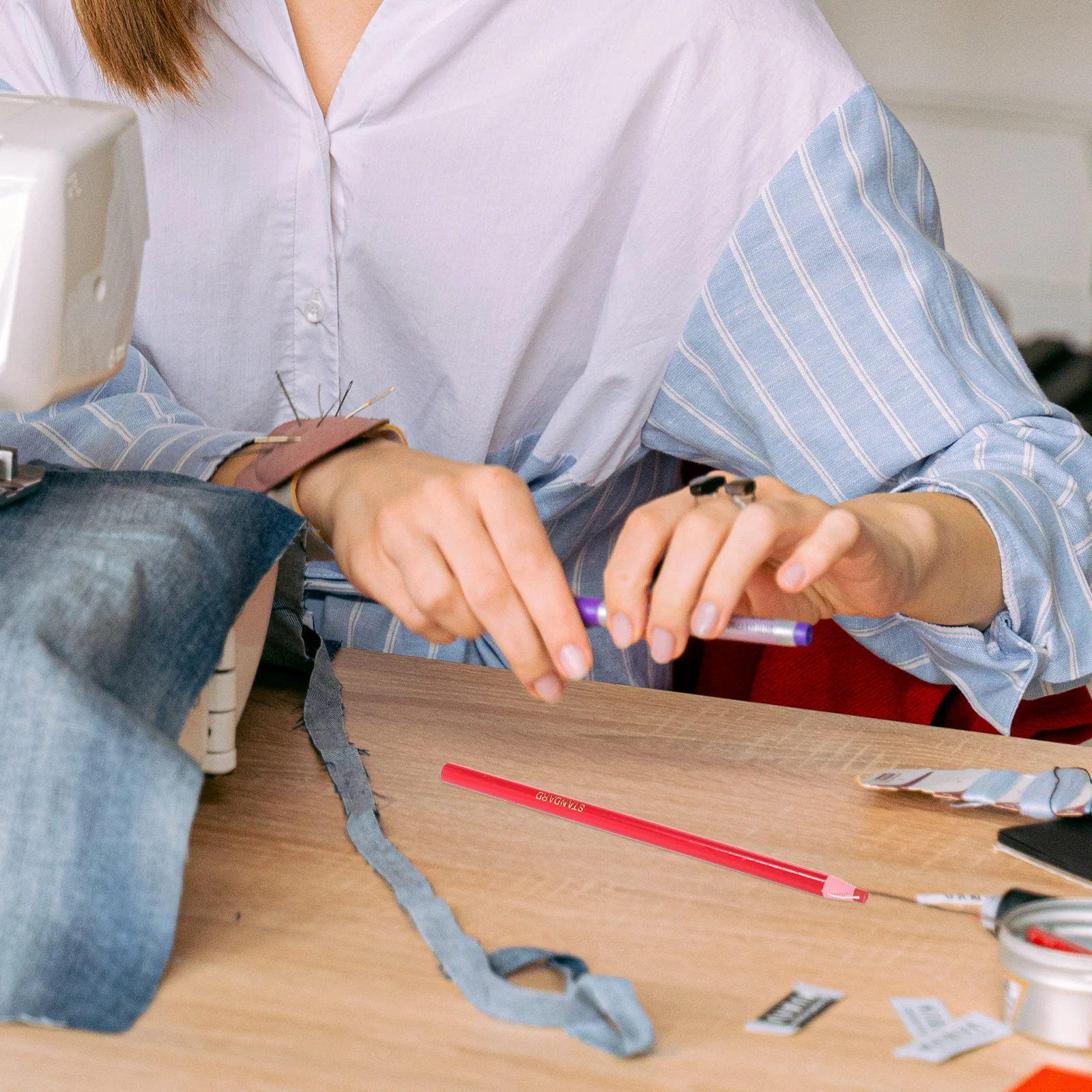 Crayons de cire de haute précision pour le dessin de vêtements, dessin au trait sans effort, pas d'affûtage, Notions de couture nécessaires, marquage sur mesure, 12 pièces