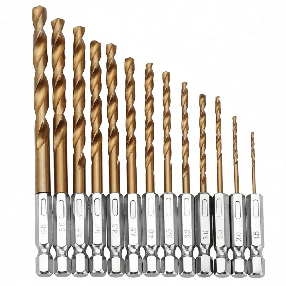 High Performance Cobalt Drill Bits Hex Shank 4341 High Speed Steel Metal Drilling Tool For Stainless Steel Power Tools
