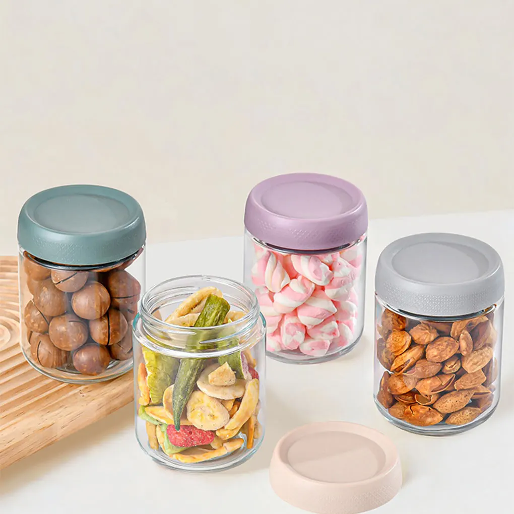 

Glass Sealed Jar Kitchen Refrigerator Storage Jar Leak-Proof Food Storage Container Milk Fruit Coffee Fresh-keeping Jar with Lid