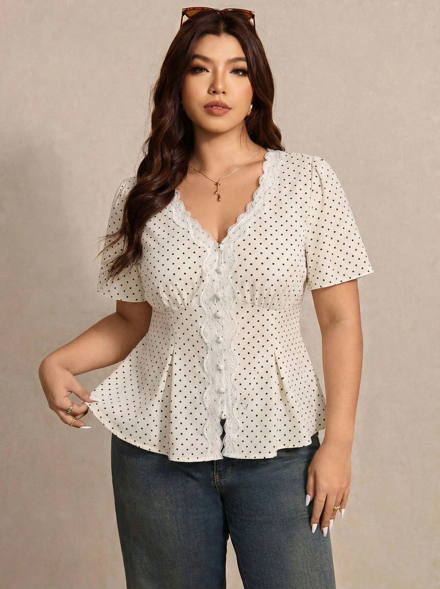 Büyük Beden Kadınlar İçin Puan - Puff Sleeve Blouse incelemesi ve fiyatı
