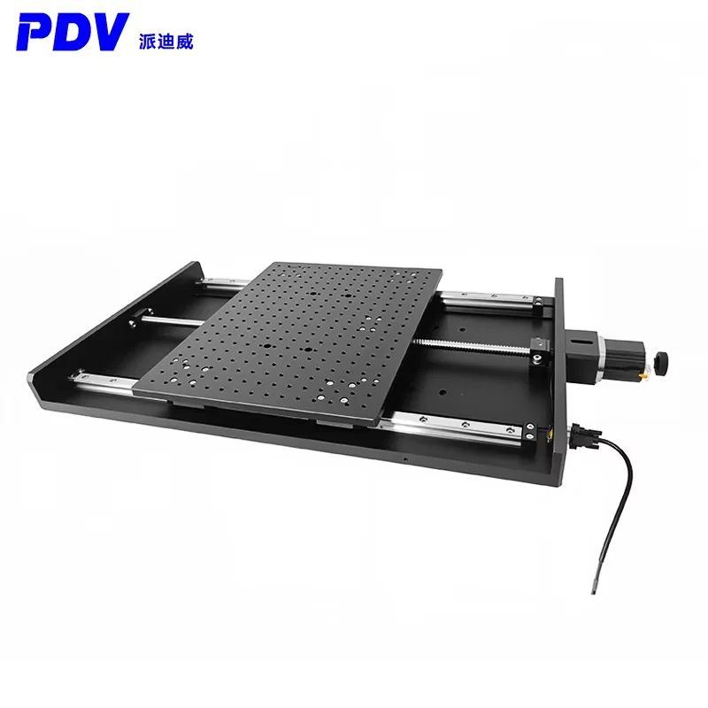 High-precision electric X-axis translation stage, linear platform, capable of carrying a load of 60 kilograms.