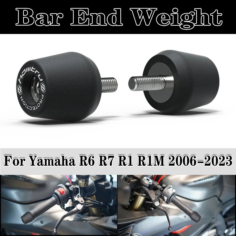 

For Yamaha R6 R7 R1 R1M 2006-2023 Motorcycle Handle Bar End Weight Grips Cap