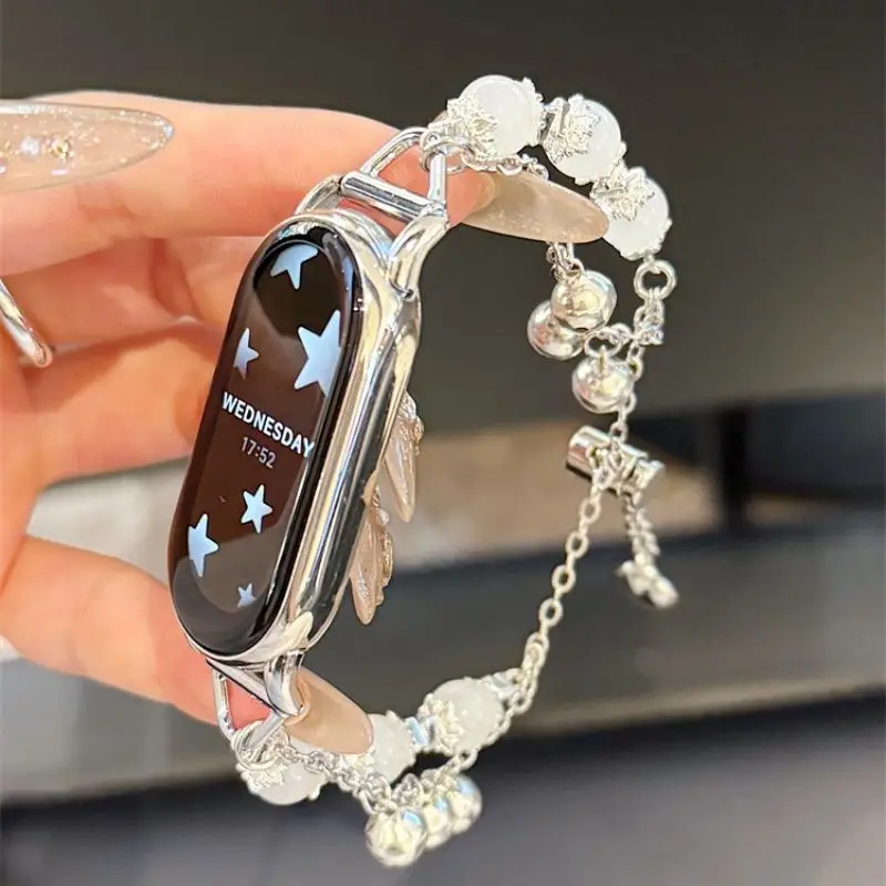 Glocken-Natursteinperle passend für Xiaomi Watch 8 Pro/9 Pro, 8/8 NFC/9/9 NFC/10 NFC, für Redmi Watch 4/5 Uhrenarmbänder