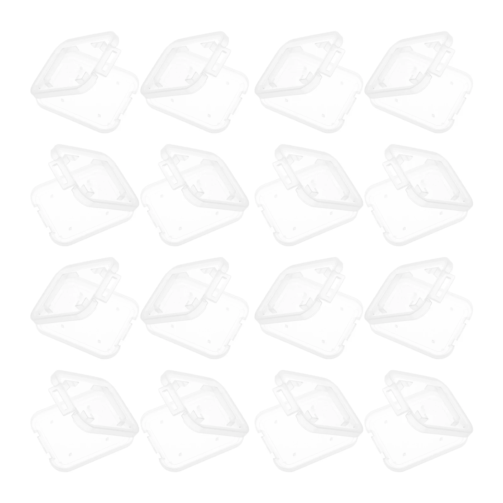 

20 Pcs Case Camera Computer Memory Card Cases Small White Box Transparent Clear Holder