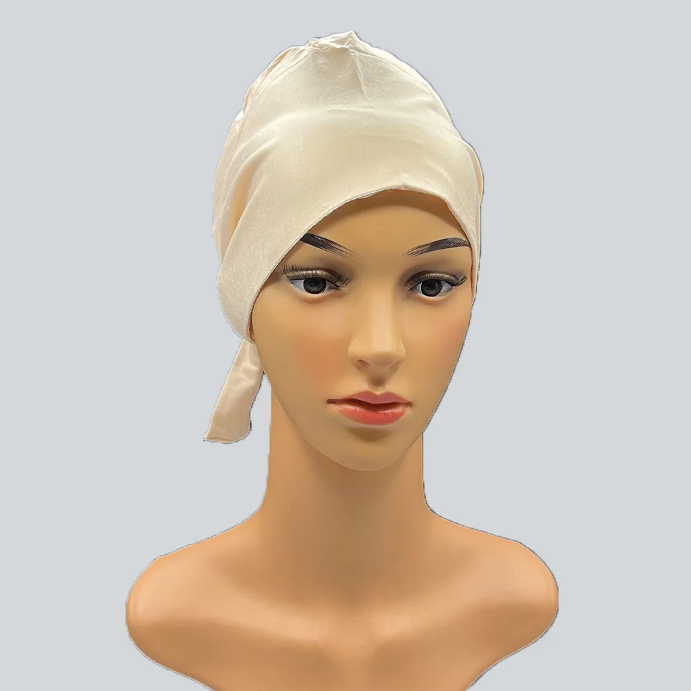 Underscarf Turban Bone Bonnet Muslim Women Inner Hijab Hat Beanies Islam Tie Back Headscarf Ninja Cap Head Wrap Turbante Mujer