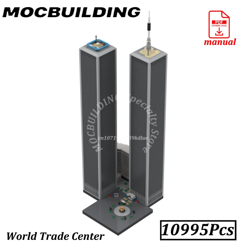 10995Pcs World Trade Center Model MOC Building Blocks Architecture Skyscraper Creative Assembly Construction Gift for Boys Girls