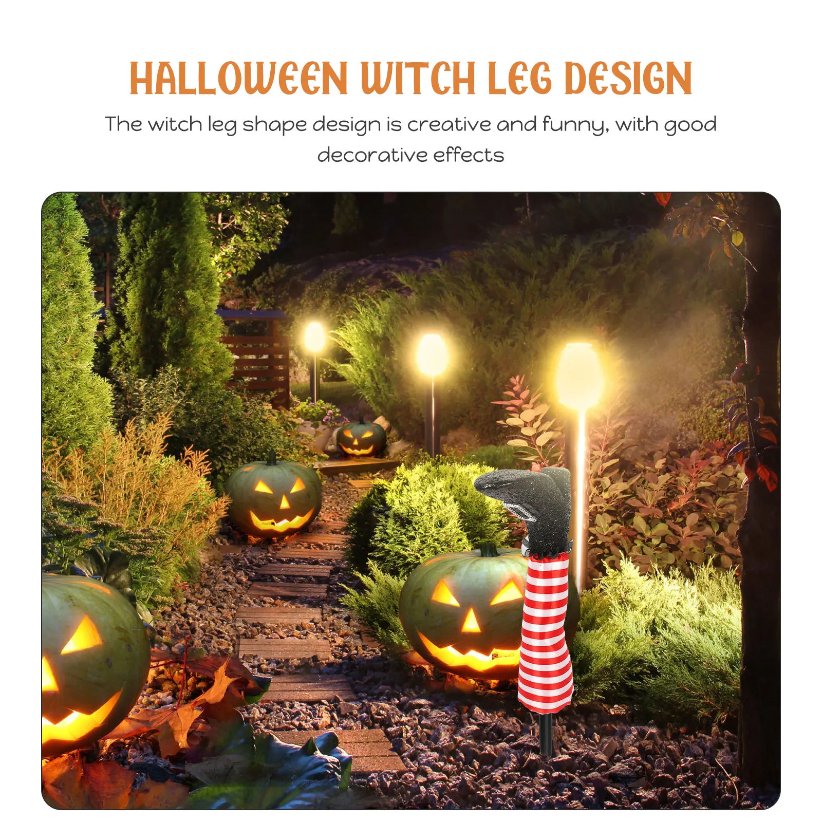 

1set 1Set Upside Down Witch Leg Decoration Halloween Party Yard Lawn Garden Outdoor Decor Ornament Haunted Props