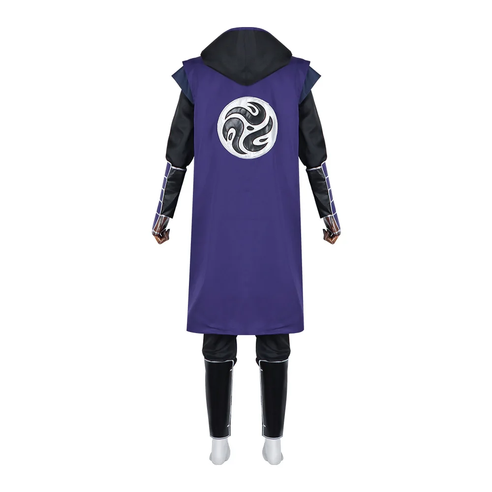 Scissor Seven Cosplay Costume Killer Seven Assassin Outfit Men's Purple Hoodie Sweatshirt Pants Set Halloween Party Fancy Dress - view 4