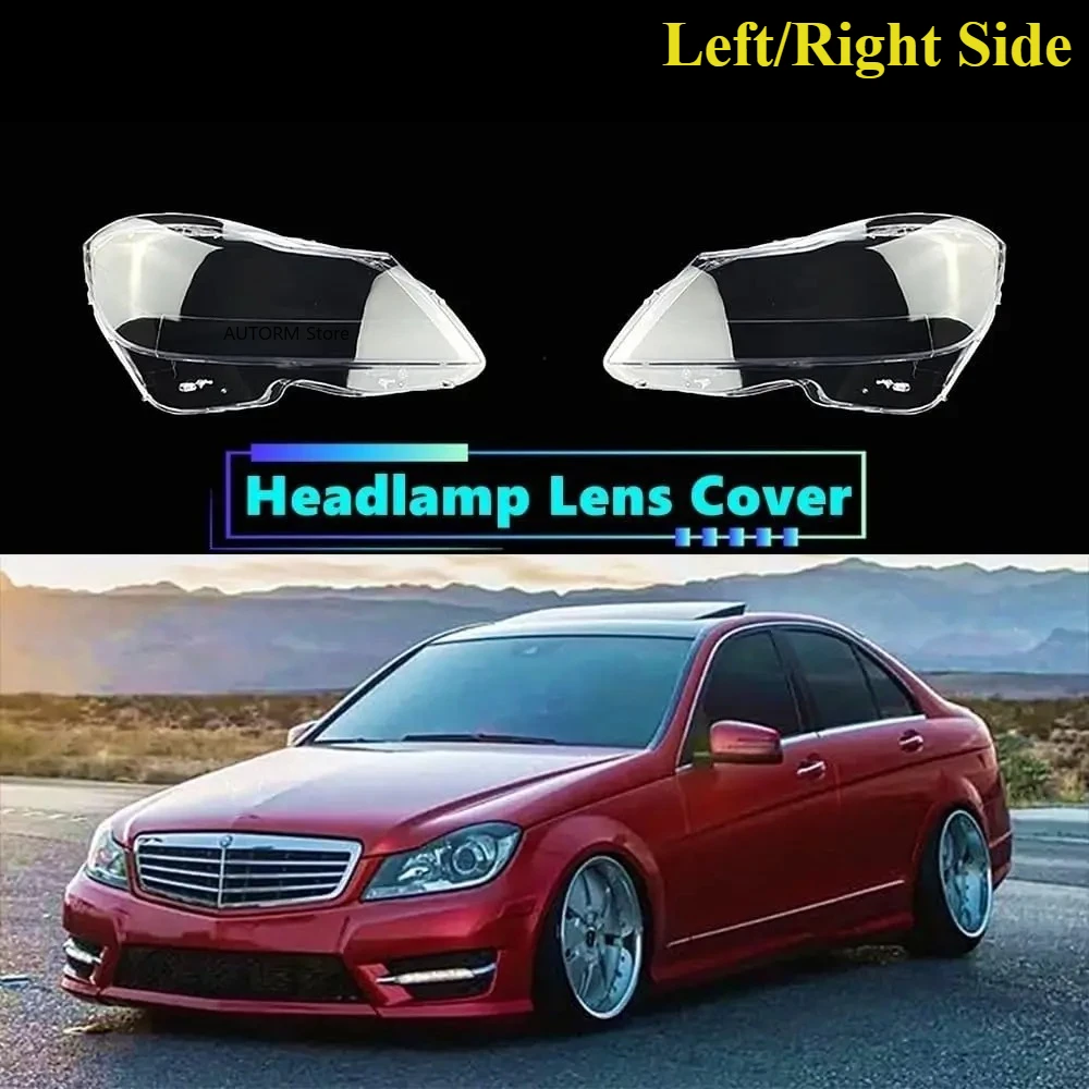 

Левая/правая передняя фара, крышка объектива для Mercedes-Benz W204 Sedan Coupe C180 C200 C260 2011-2014, прозрачная форма лампы