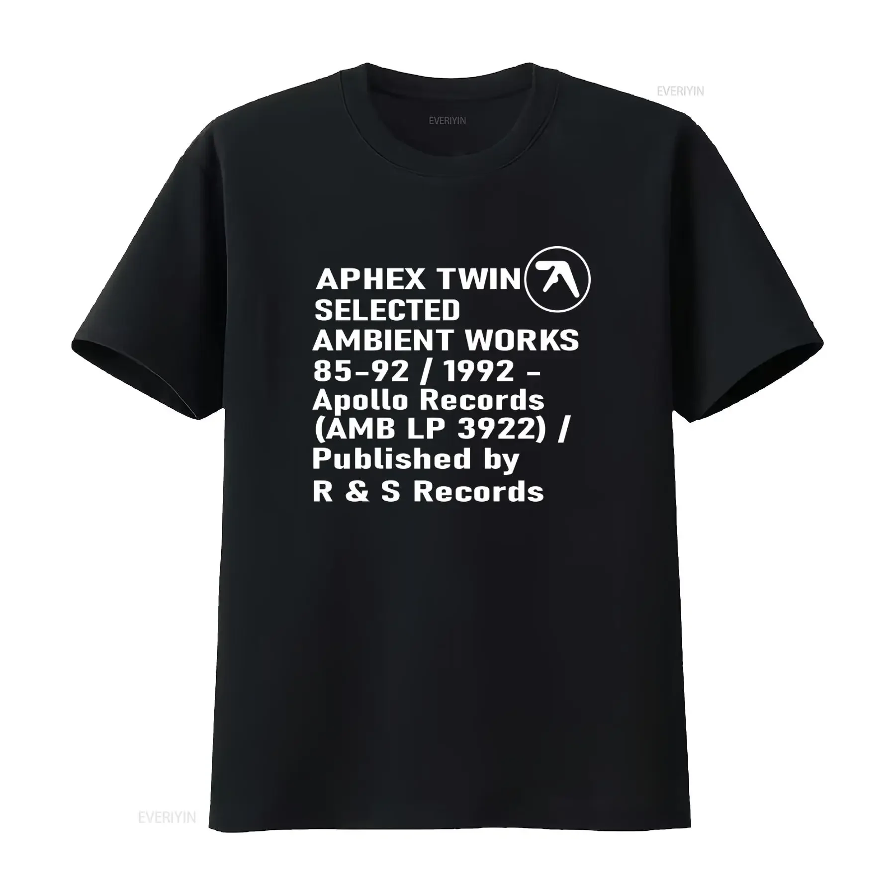 Aphex Twin Selected Ambient Works 85 92 1992 Apollo Records T Shirt vintage Washed Top For Everyday Wear homme Casual Versatile