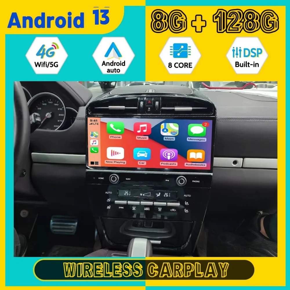 

12.3''Navigation 8 core For Porsche Cayenne 2003~2008 Car Radio Multimedia Player Android Auto GPS Navigation Wireless Carplay