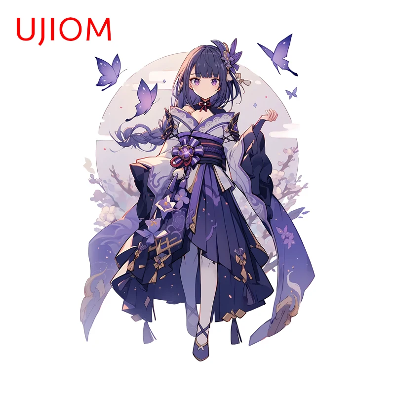 UJIOM Genshin Impact Raiden Shogun Wall Sticker Beautiful Amusing Interesting Decal Premium Simulated Items Room Decor Poster