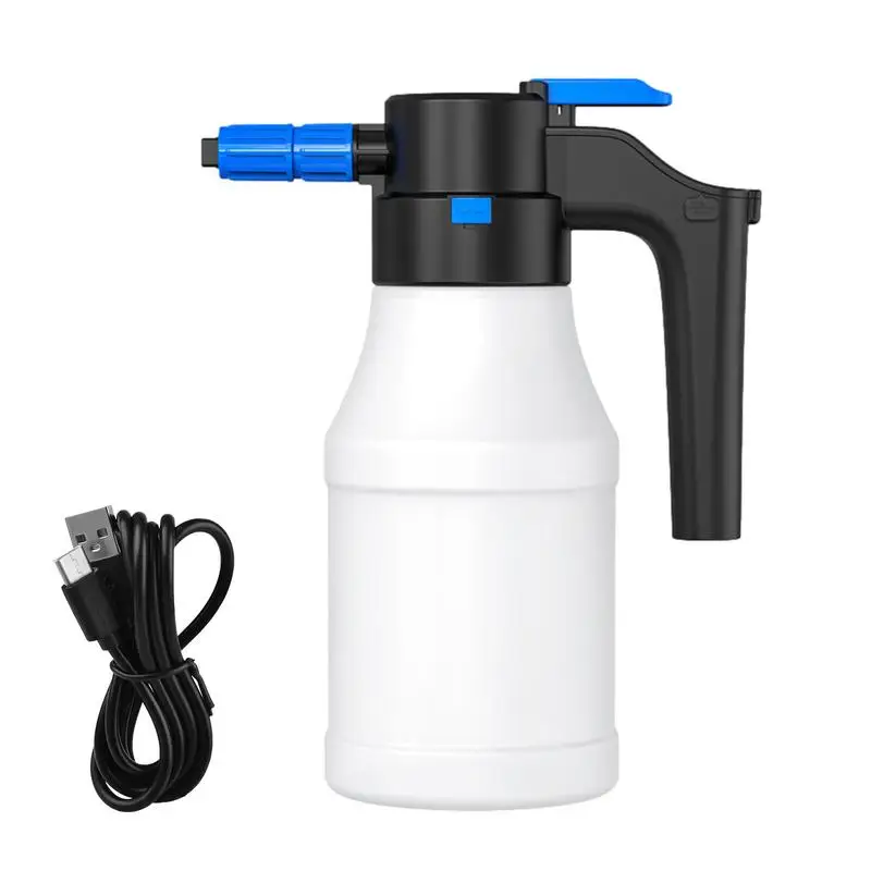 

1.5L Electric Foam Sprayer Car Wash Foam 30min Lance Watering Can USB Rechargeable Acid Alkali Corrosion Resistant Foam Cleaner