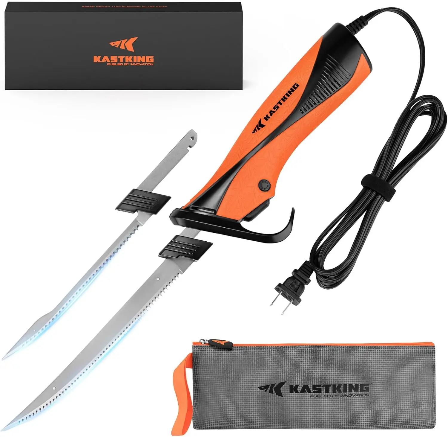 

Electric Fillet Knife 110V, High Torque Motor, ETL Certified, Lightweight, 2 Stainless Blades