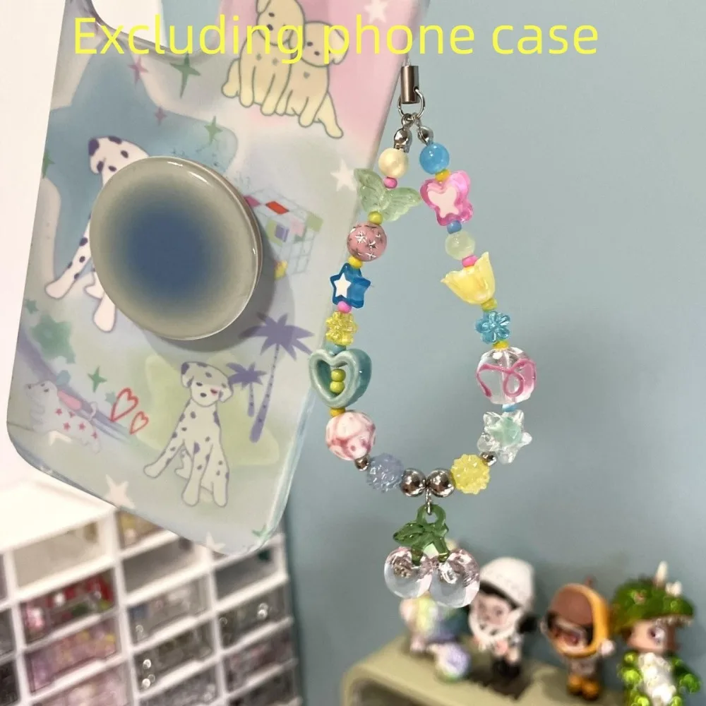 Spring Little Butterfly Cherry Pendant Phone Case Hanging Rope, CCD Camera Hanging Chain, and Bag Polaroid Pendant Combined