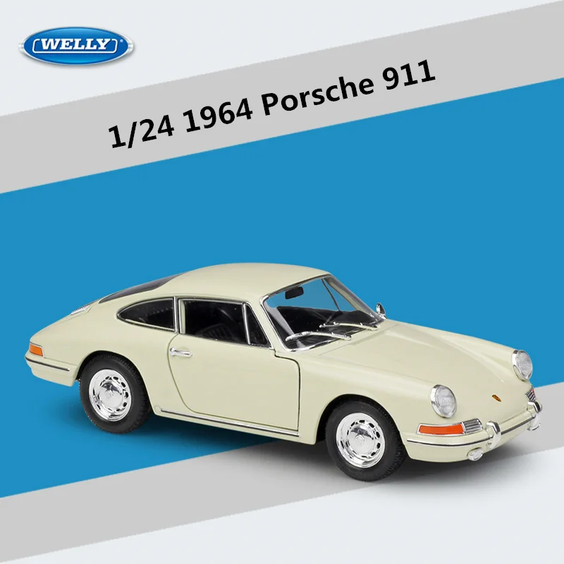 WELLY 1:24 1964 Porsche 911 Alloy Classic Sports Car Model