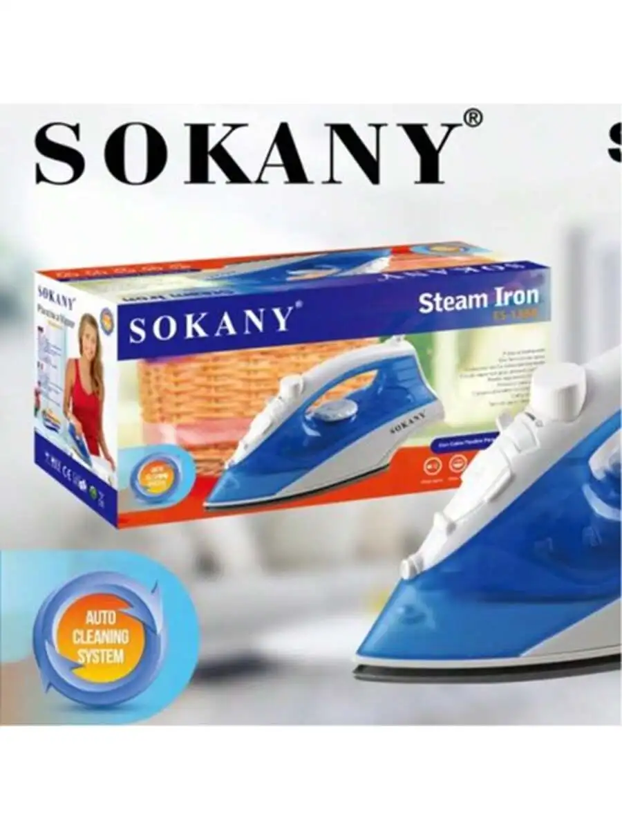 Ferro a vapor portátil elétrico doméstico SOKANY-138A - versão de viagem com design de base de cerâmica, adequado para todos os tipos de roupas
