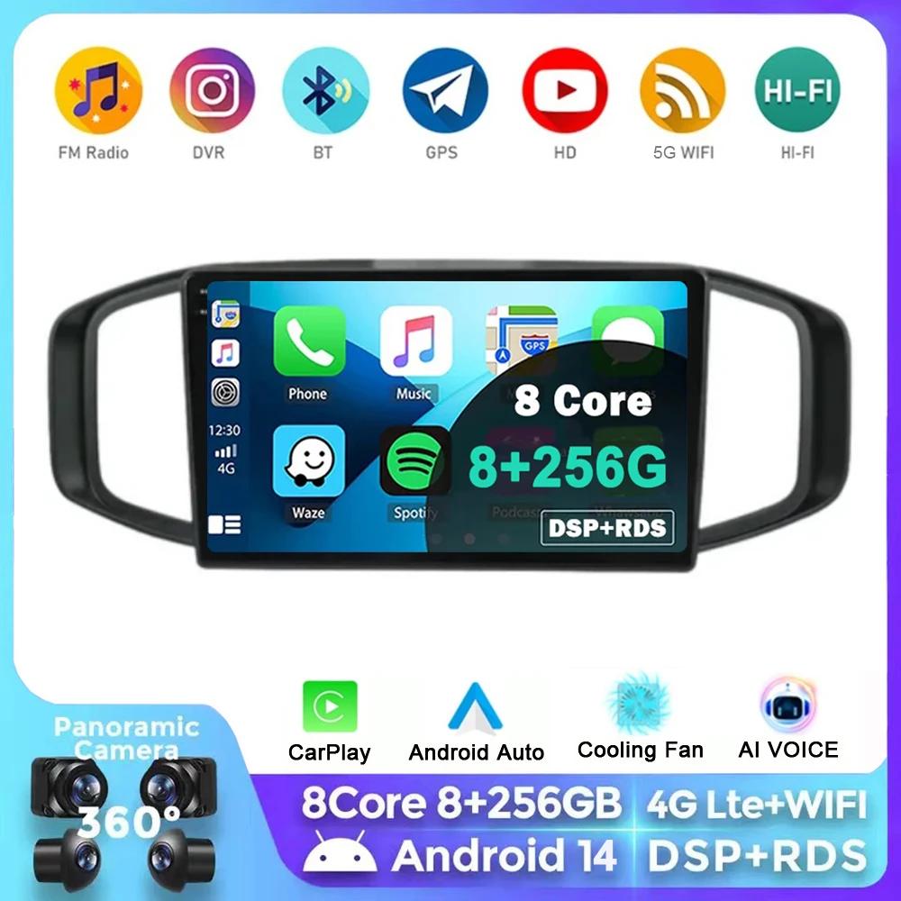 Android 14 For Morris Garages MG3 2017-2019 Car Radio Multimedia Video Player Navigation stereo GPS DSP BT Carplay Auto No 2din