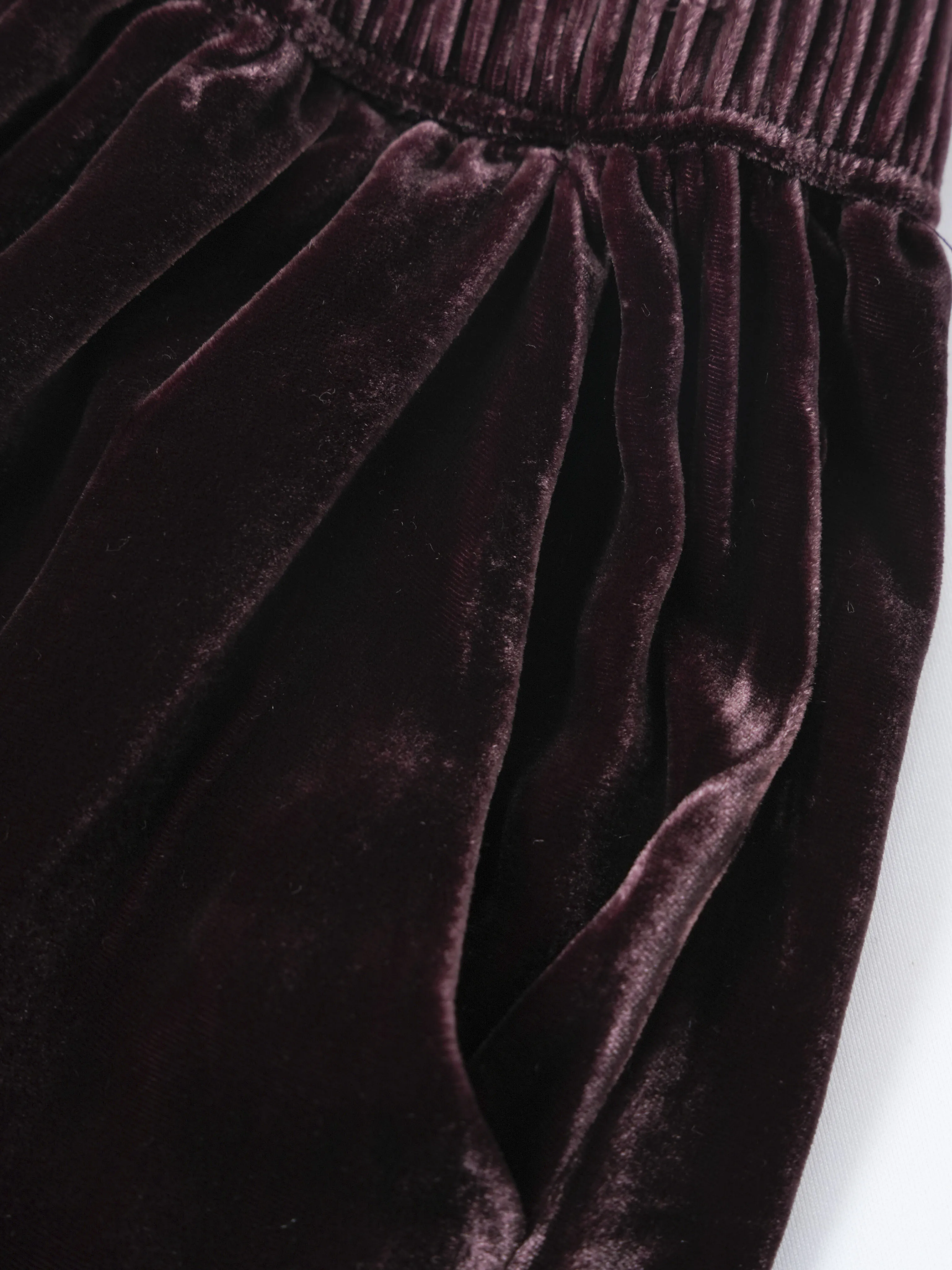 30% Natural Mulberry Silk 70% Viscose Velvet Solid Color Women's Autumn New Style Elastic Waist Outerwear Casual Shorts