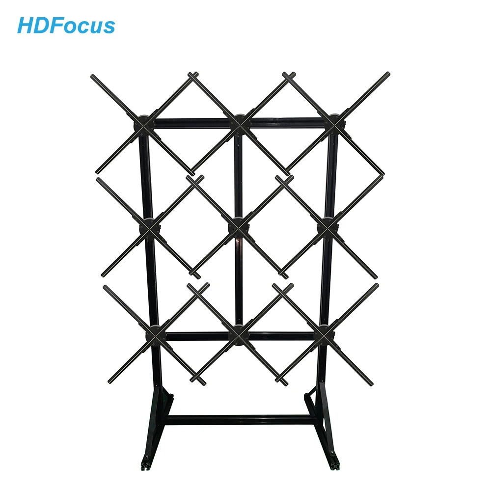 Hot 3D Led Displayer Wifi 65 75cm 3x3 Robot Human Height Holo Synchronized Video Wall Hologram Fan