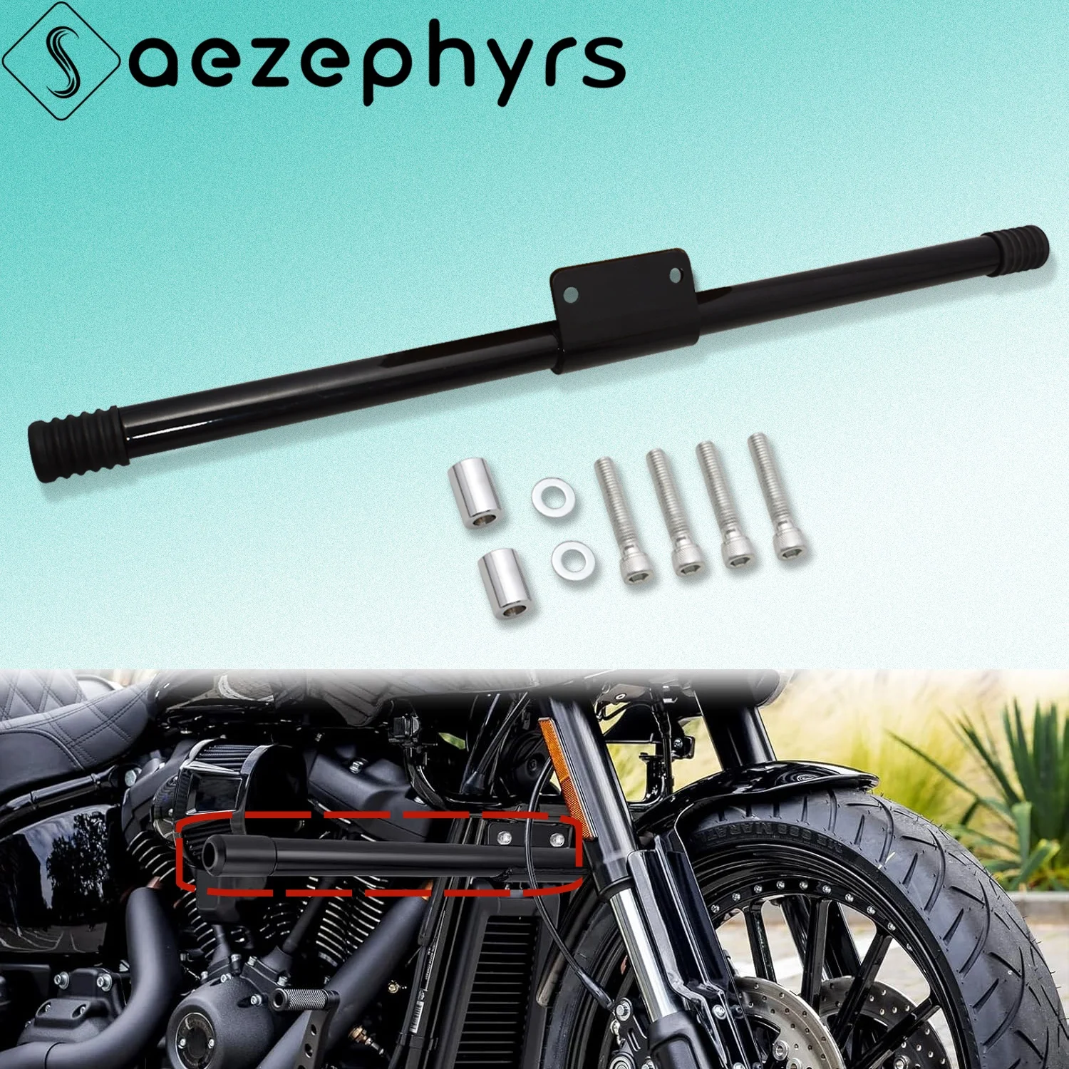 

Motorcycle Accessories Front Crash Bar Engine guard Highway Peg Black For Harley Softail Low Rider ST FXLRST S FXLRS 2022-2023