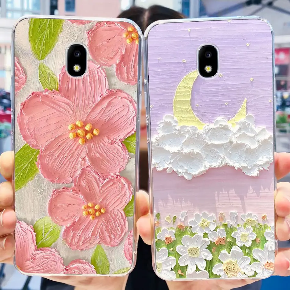 For Samsung Galaxy J3 J5 J7 2017 Case Elegant Printed Soft Silicone TPU Cover For Samsung J7Pro J5Pro J3Pro 2017 Phone Bumper