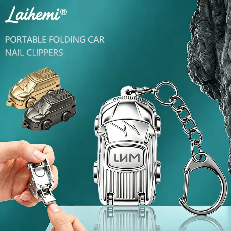 Laihemi Stainless Steel Nail Clippers, Splash-proof Ultra-sharp Toenail Clippers, Foldable and Portable Design, Manicure Tools