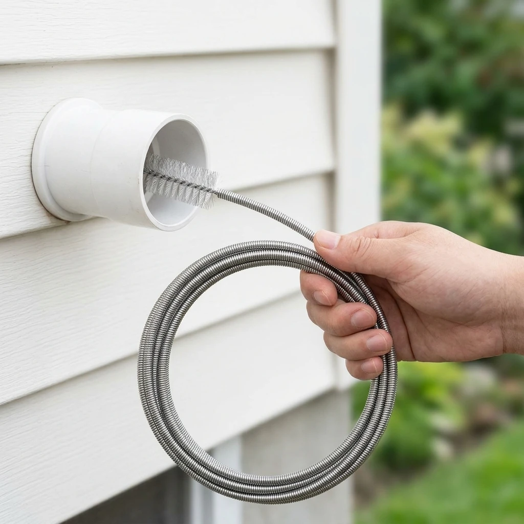 Drain Pipe Cleaner Stainless Steel Flexible Spring Tool Clog Remover for AC Air Conditioner Drain Line Cleaning Durable