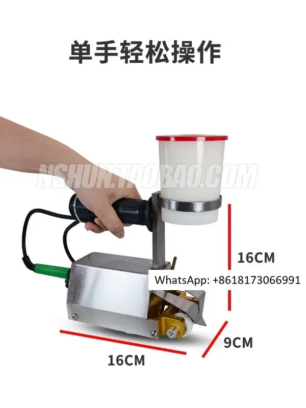 Semi automatic handheld veneer splicing machine, woodworking splicing , veneer sewing , manual veneer sewing machine