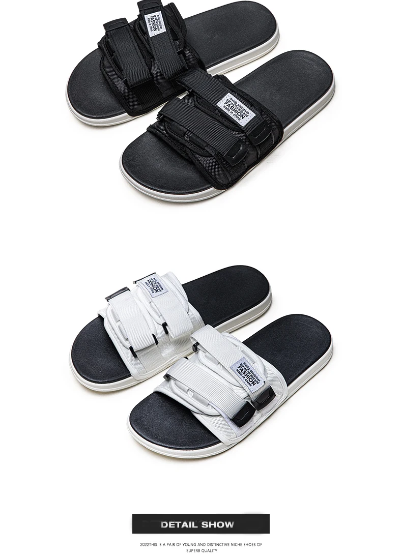 Herren Outdoor-Hausschuhe, für den Innenbereich, lässige Hausschuhe, rutschfest, weicher Boden, Hakenschlaufen-Hausschuhe, modische Strand-Sommersandalen, Flip-Flop – Detail 6