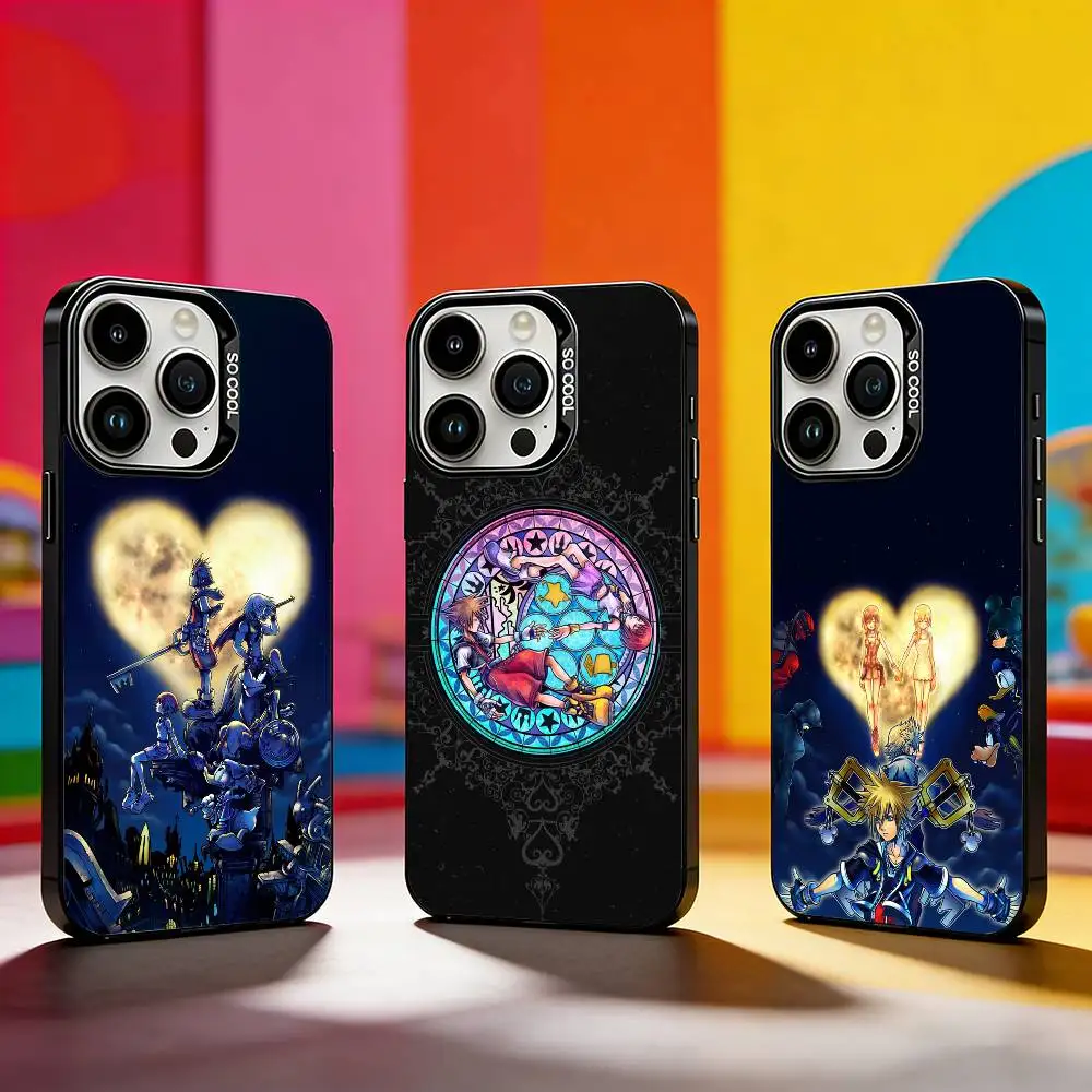 

K-Kingdoms H-Hearts Game Phone Case For iPhone 17,16,15,14,13,12,11 Plus,Pro Max,XS,Colored silver phone case