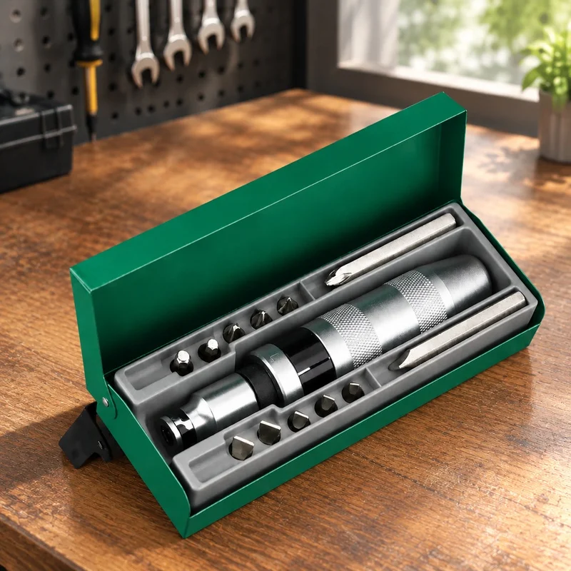 13-Piece Heavy-Duty Impact Driver Set with Extractors for Removing Rusted and Stubborn Screws in Maintenance Tasks