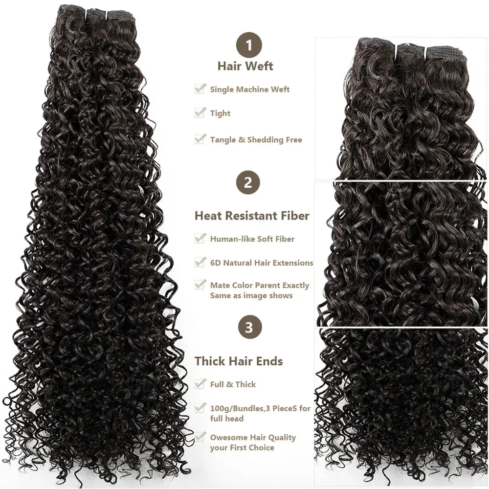 Mechones de pelo sintético rizado Gladys de 26 pulgadas 27-613 T1B-330-276 trama de pelo ondulado marrón ombré 120 g/unidad extensiones de cabello rizado