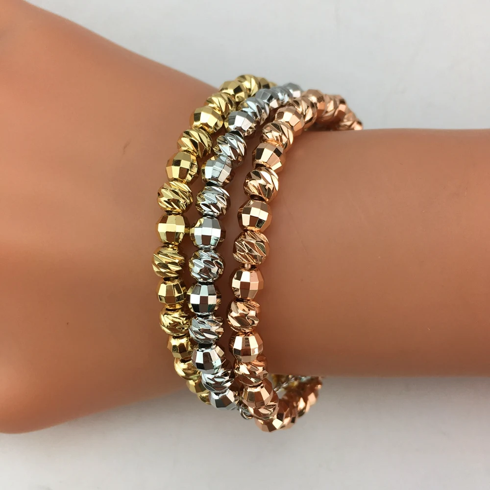 EMMA موضة جديدة 3in1 الكلاسيكية سحر الإسورة مطلية بالذهب خرز زاهي الألوان أساور المرأة قابل للتعديل سوار مجوهرات هدية