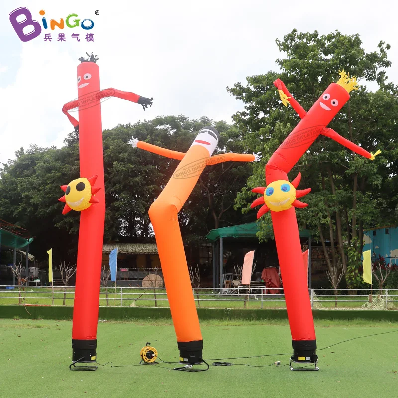 Giant 6mH Inflatable Orange Air Dancer Model Inflatable Toys Can Change LOGO For Decoration