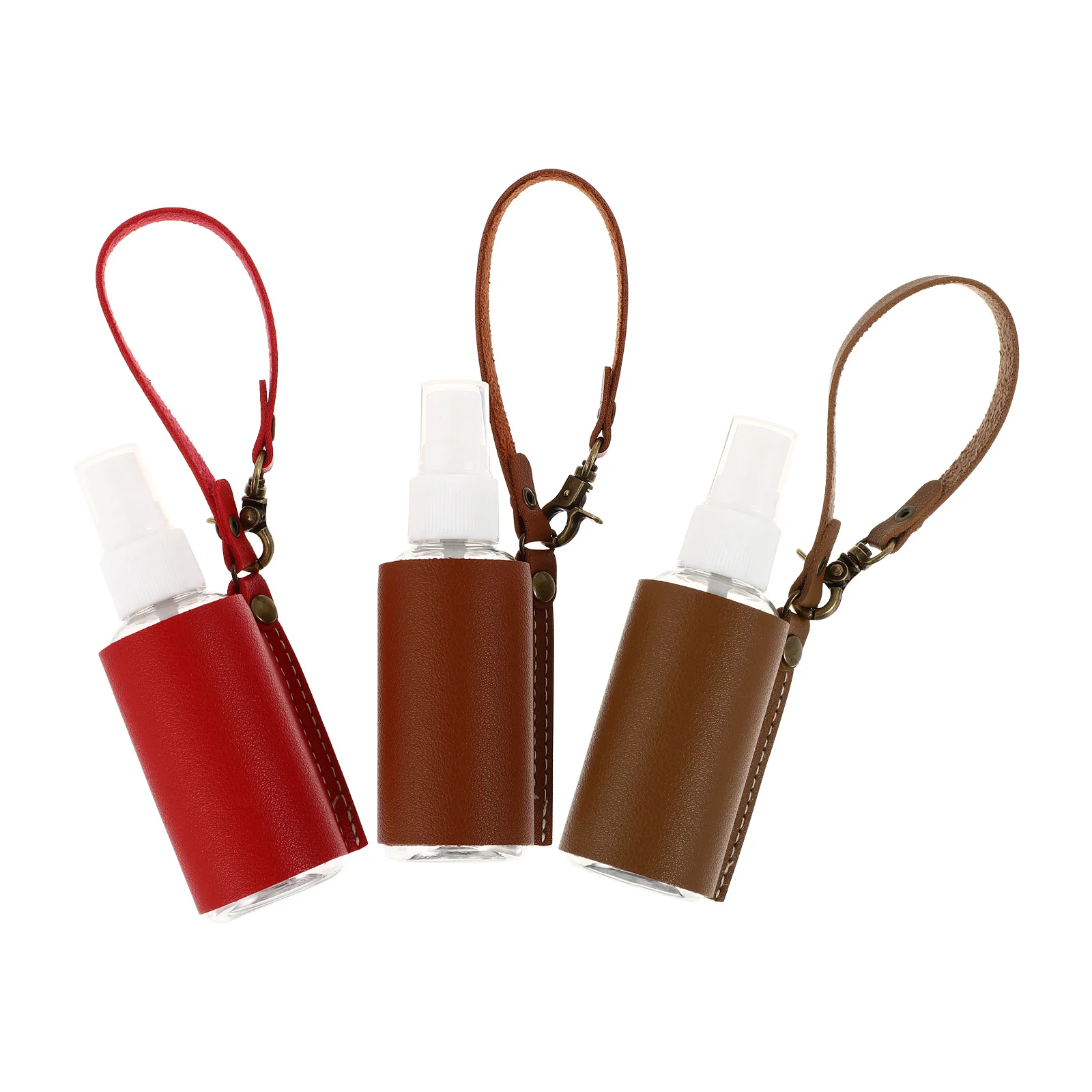 3 مجموعات المحمولة زجاجة عطر غطاء من البولي يوريثان المفاتيح رذاذ الحاويات السفر زيت طبيعي إعادة الملء السائل حامل زجاجة صغيرة