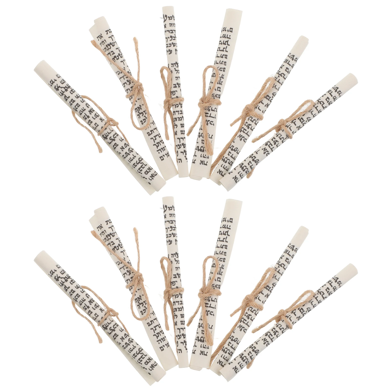 

12pcs Hebrew Prayer Doorpost Jewish Religious Bible Blessings Judaica Home Mezuzah Scrolls Housewarming Small Door